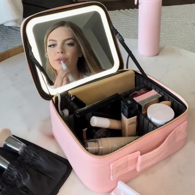 Travel Makeup Mirror Case